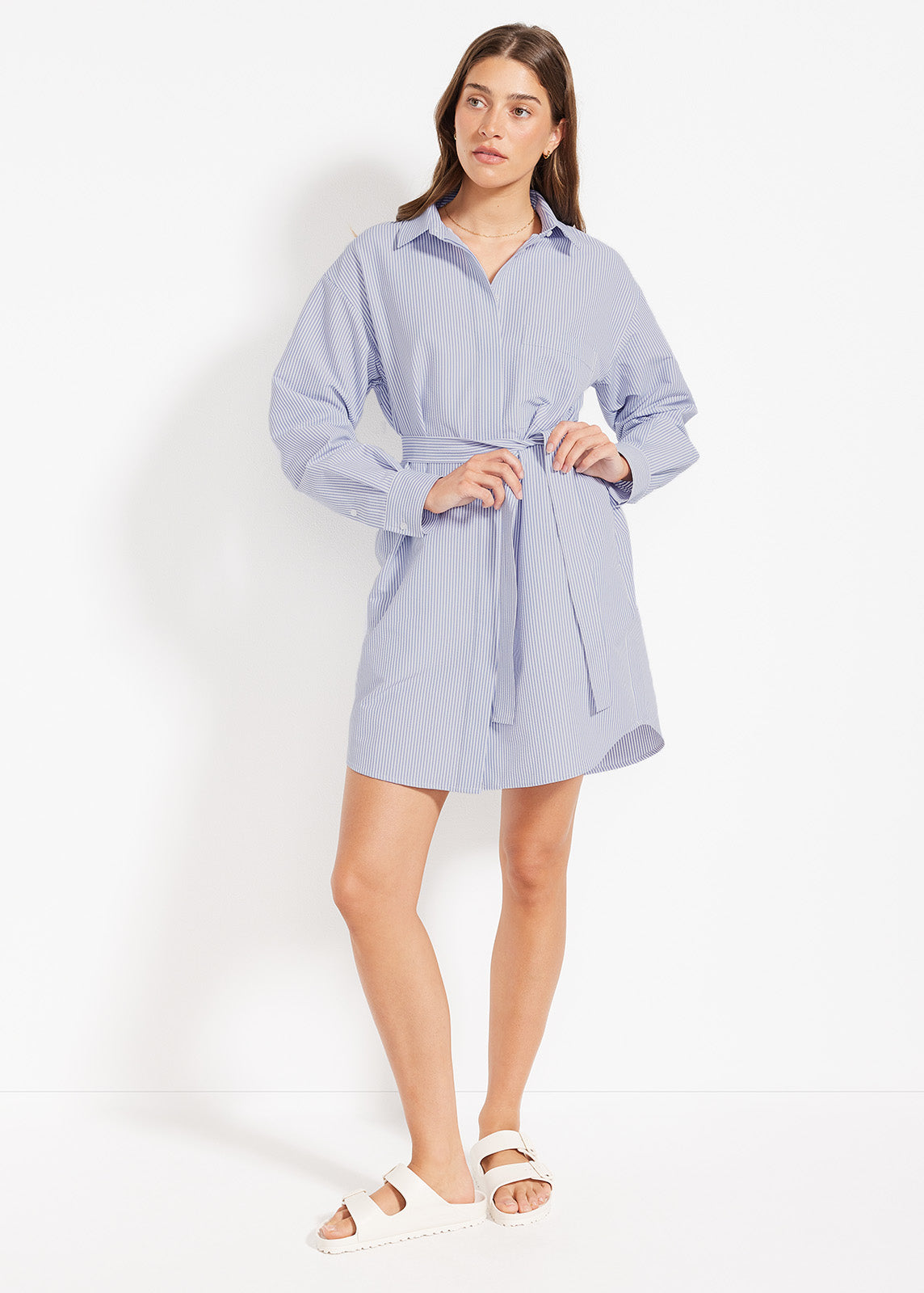 On The Move Shirt Dress