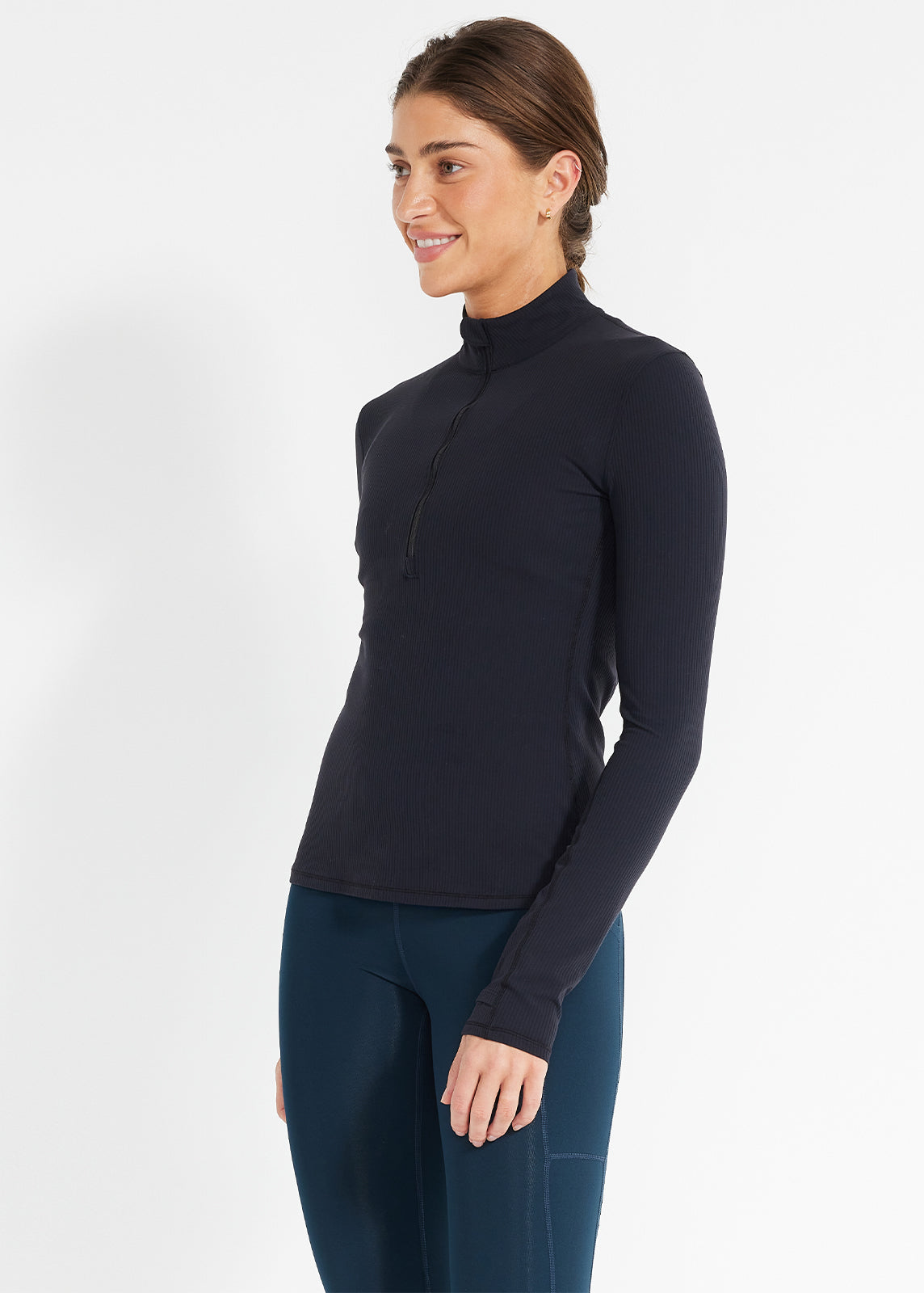 Ribbed Cardio Long Sleeve 1/2 Zip