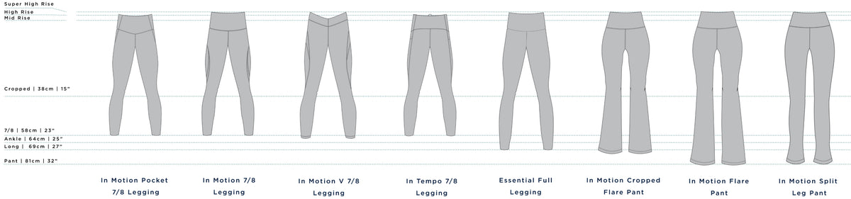Display of Nimble Activewear pieces in store, including leggings, tanks and shorts in soft neutral and pastel tones
